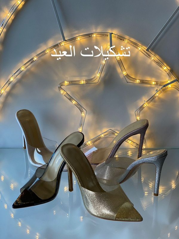 Gianvito Rossi Plexi Elle Peep Toe Heels