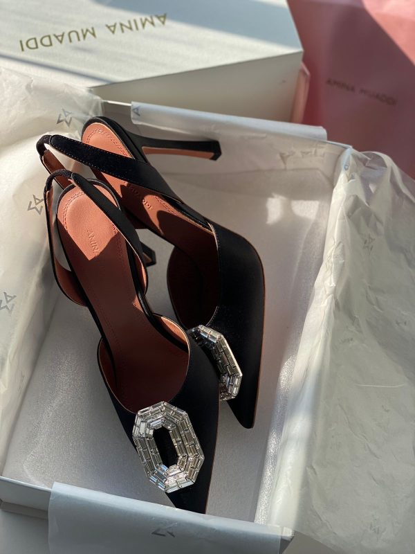 Amina Muaddi Camelia Slingback Pumps - Image 3