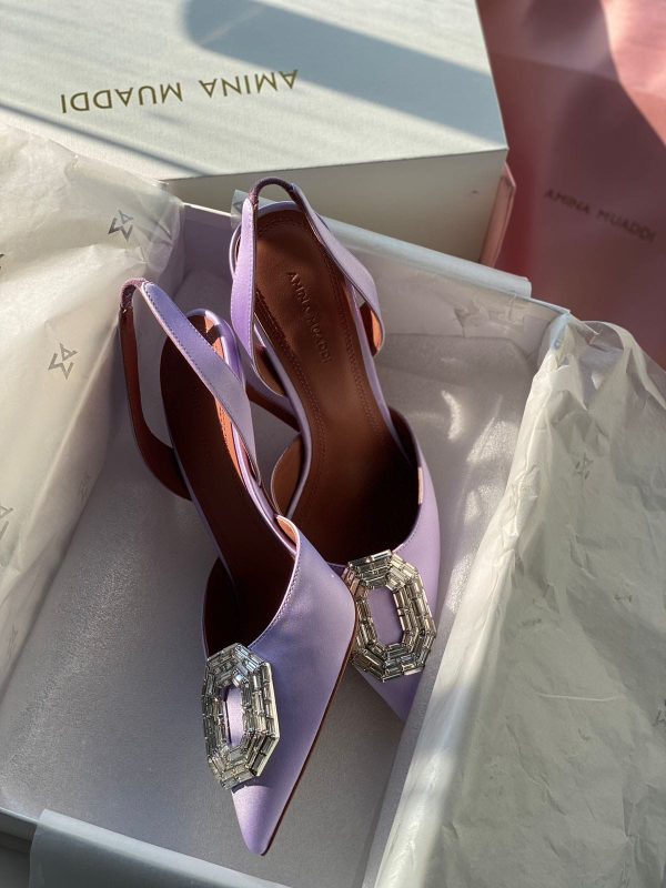 Amina Muaddi Camelia Slingback Pumps - Image 5