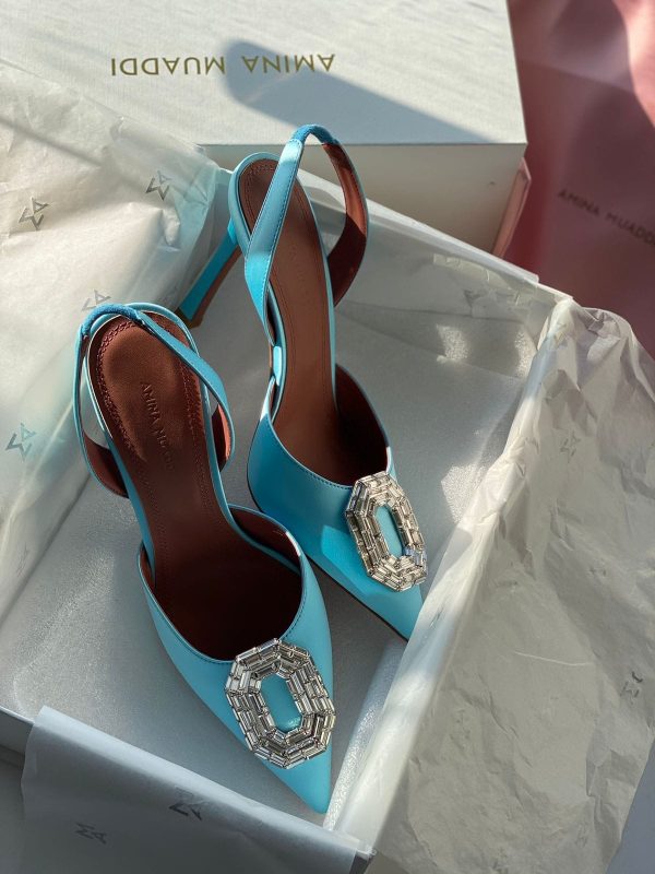 Amina Muaddi Camelia Slingback Pumps