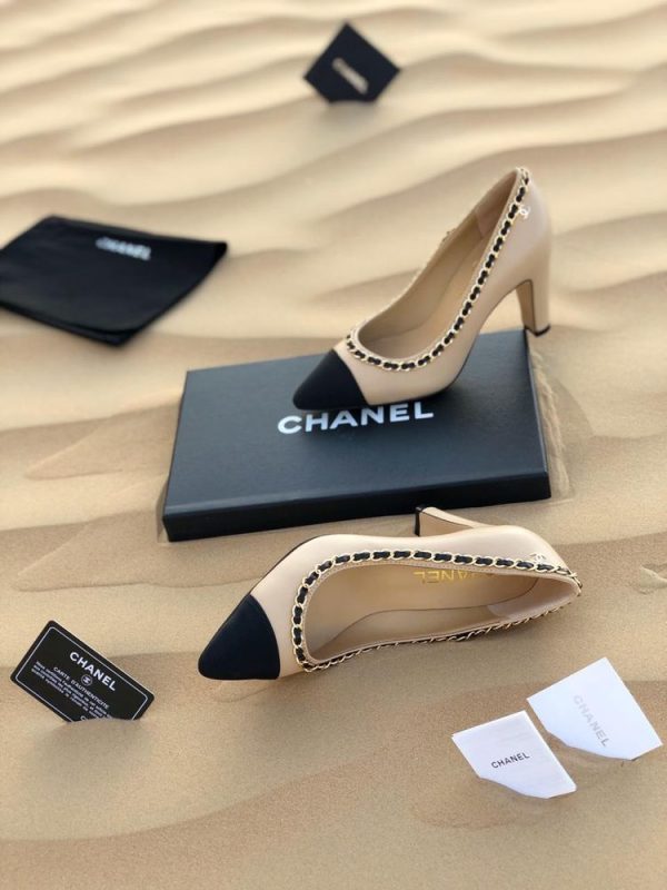 Chanel Grosgrain Chain Heel