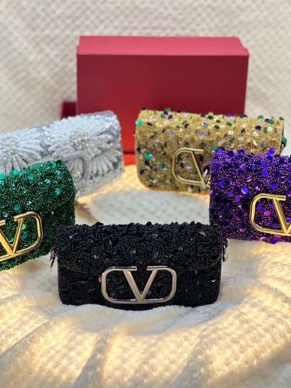 Valentino Garavani Embellished Signature Shoulder Bag