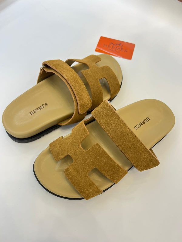 Hermes Chypre Leather Sandals - Image 5