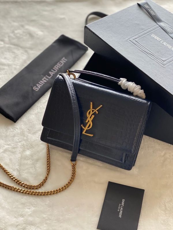 Ysl Sunset Crocodile Embossed Bag - Image 2