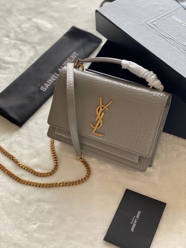 Ysl Sunset Crocodile Embossed Bag - Image 4