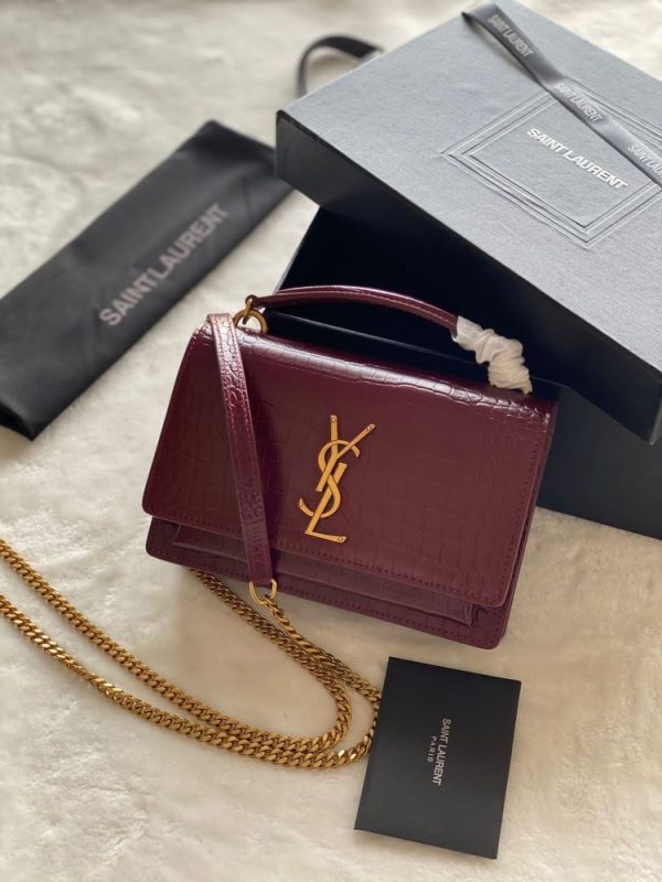 Ysl Sunset Crocodile Embossed Bag - Image 6