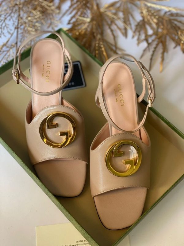 Gucci Blondie Leather Sandals - Image 2