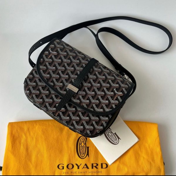 Goyard Black Coated Canvas And Leather Bag