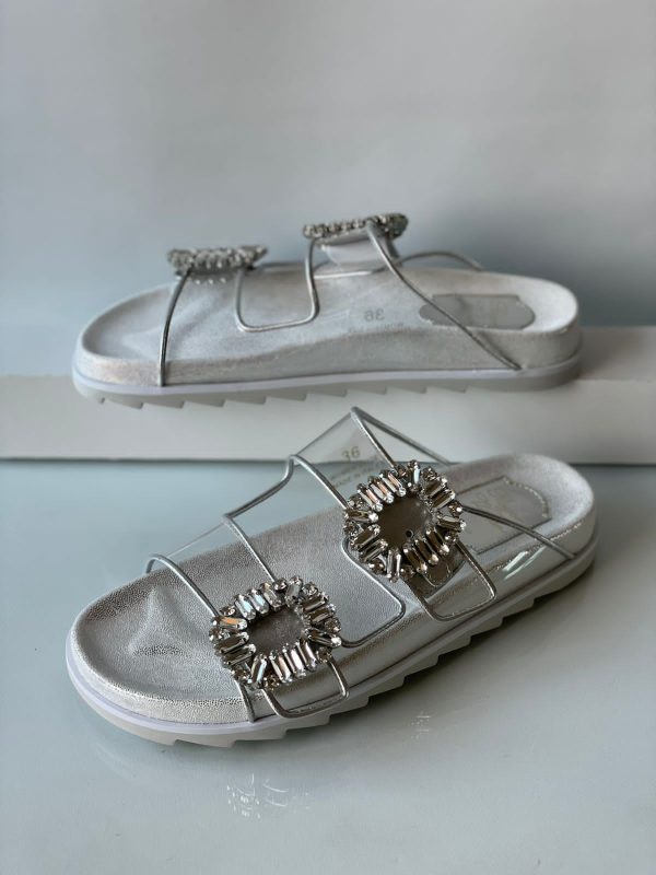 Roger Vivier Slidy Viv Leather Sandals - Image 4