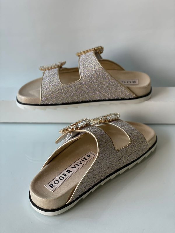 Roger Vivier Slidy Viv Leather Sandals - Image 6