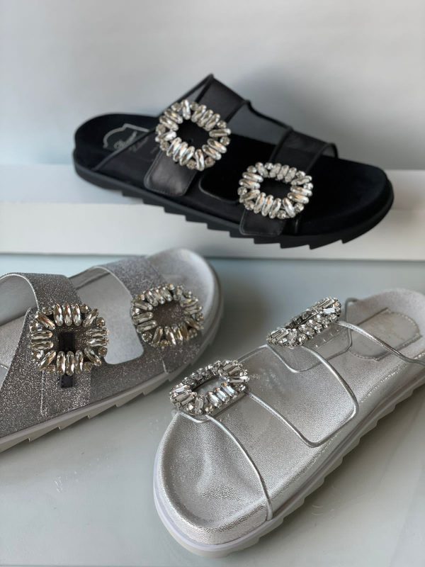 Roger Vivier Slidy Viv Leather Sandals