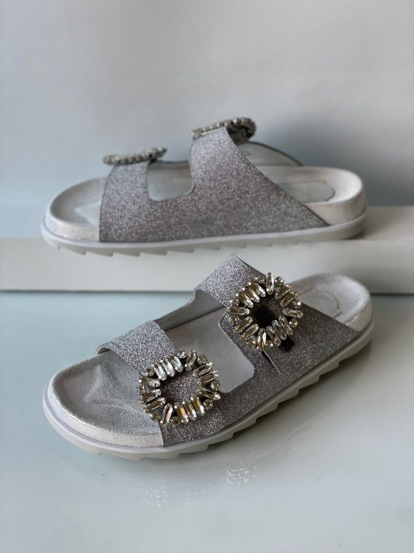 Roger Vivier Slidy Viv Leather Sandals - Image 3