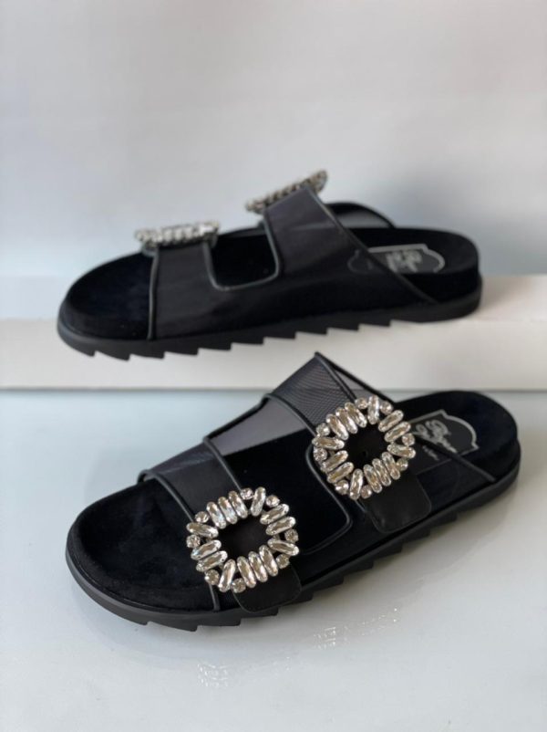 Roger Vivier Slidy Viv Leather Sandals - Image 5