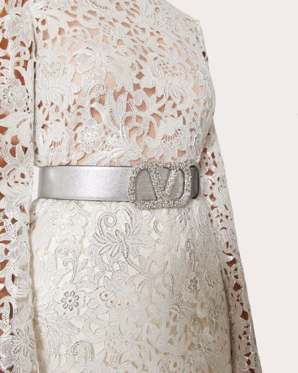 Valentino Garavani Leather Vlogo Belt - Image 3