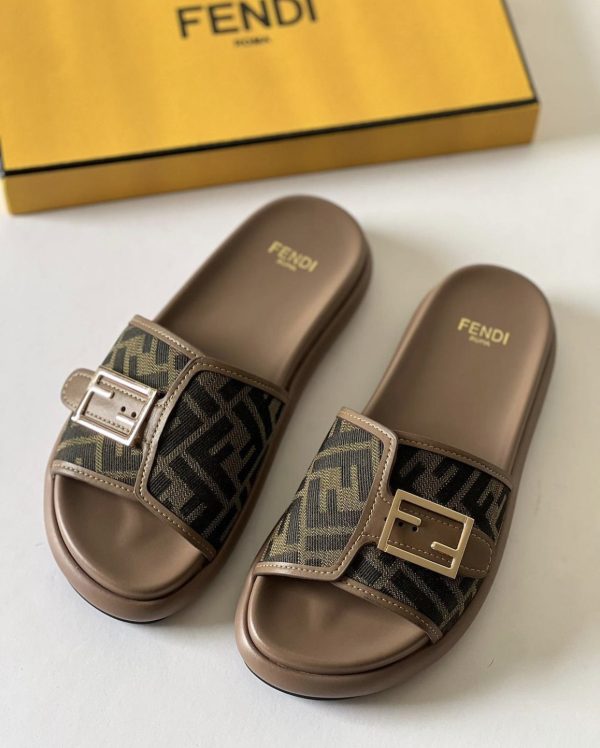 Fendi Wide-Band Flat Slides - Image 2
