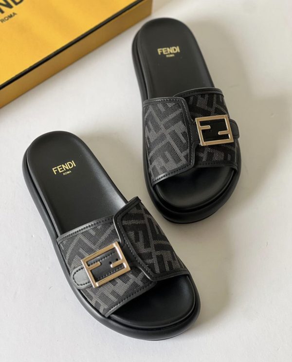 Fendi Wide-Band Flat Slides - Image 3
