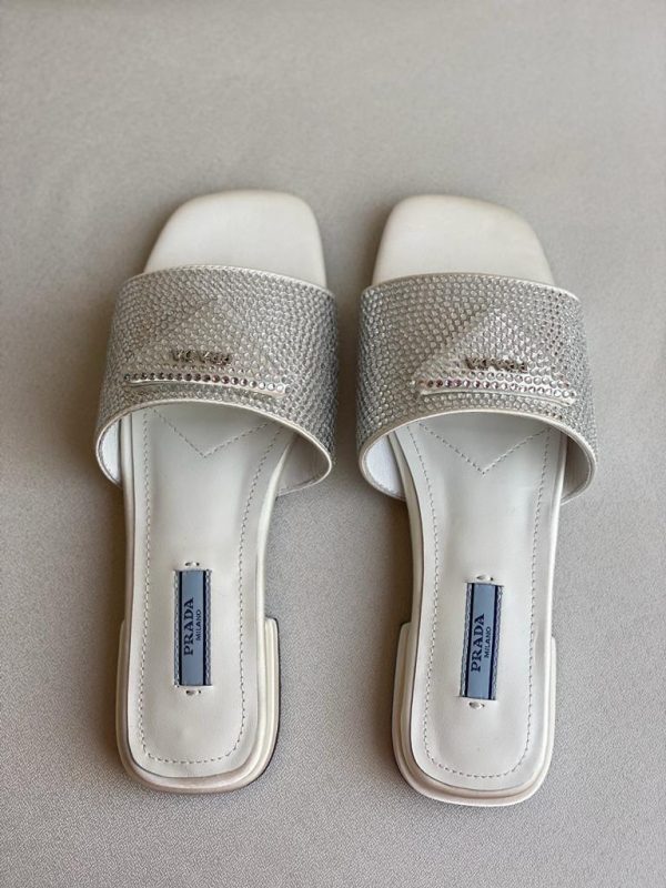 Prada Women Crystal Embellished Slide - Image 3