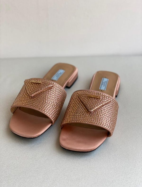 Prada Women Crystal Embellished Slide - Image 2