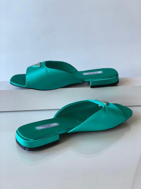 Prada Fuchsia Satin Slippers - Image 4