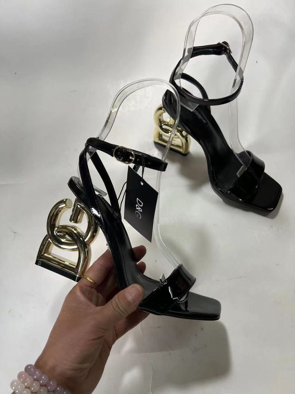 Dolce & Gabbana 3.5 Heel Patent Sandals