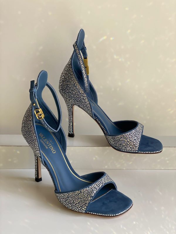 Valentino Garavani Tan Go 100mm Crystal Heels - Image 2