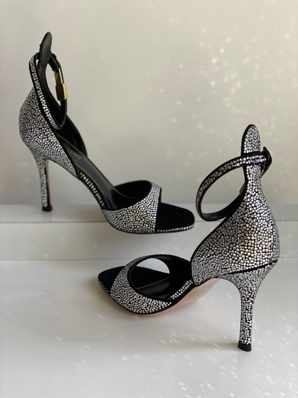 Valentino Garavani Tan Go 100mm Crystal Heels - Image 4