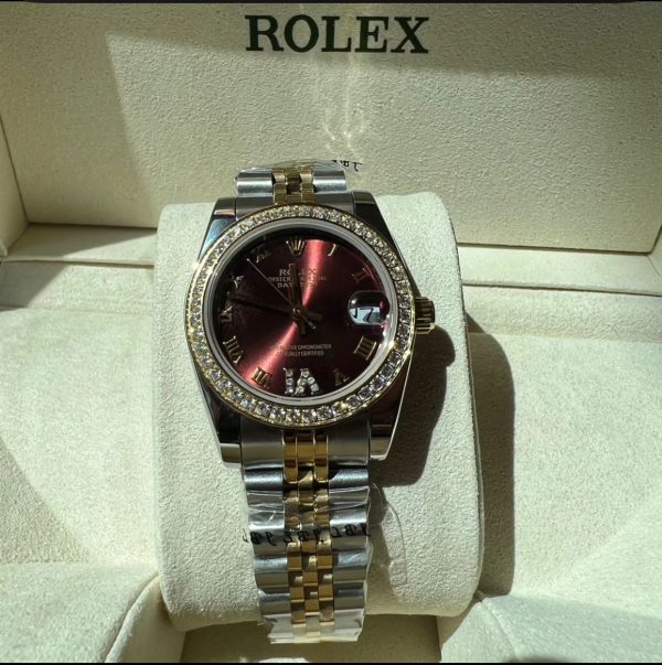 Diamond Gold Rolex Datejust Watch - Image 2