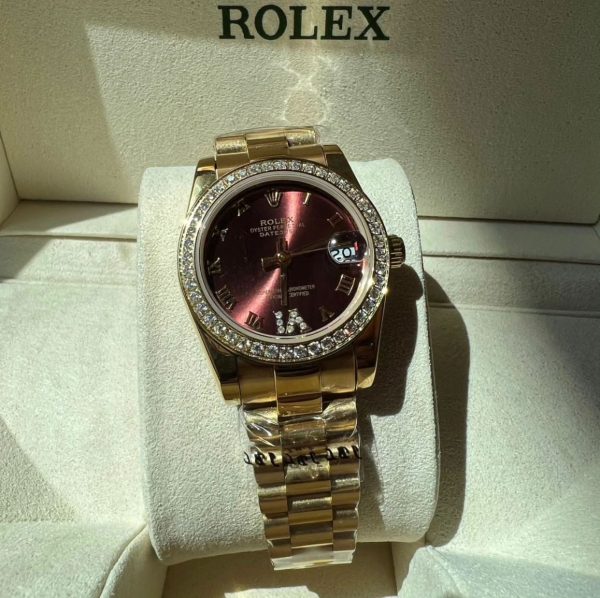 Diamond Gold Rolex Datejust Watch