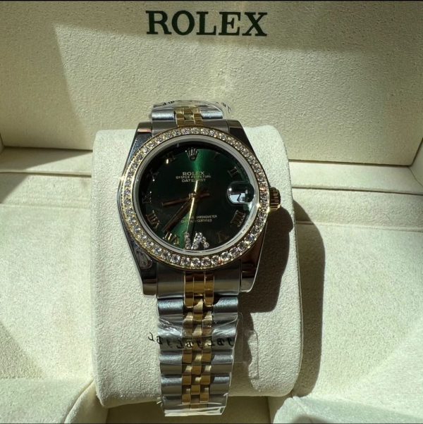 Diamond Gold Rolex Datejust Watch - Image 5