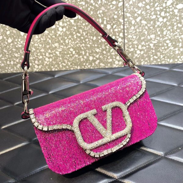 Valentino Loco Embroidered Shoulder Bag