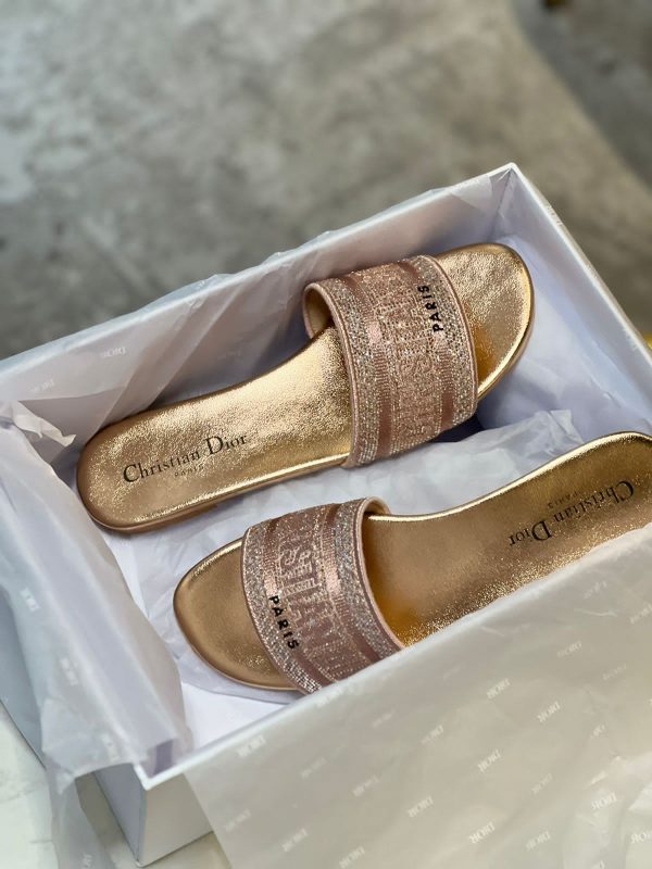 Dior D-Way Toile De Jouy Embroidery Slide - Image 4