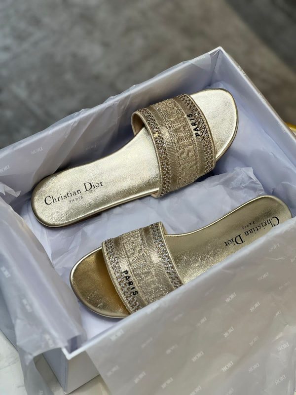 Dior D-Way Toile De Jouy Embroidery Slide - Image 3