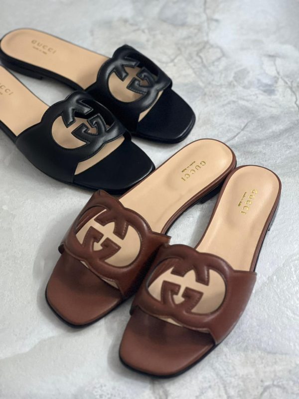 Gucci GG Cut Out Flat Sandals