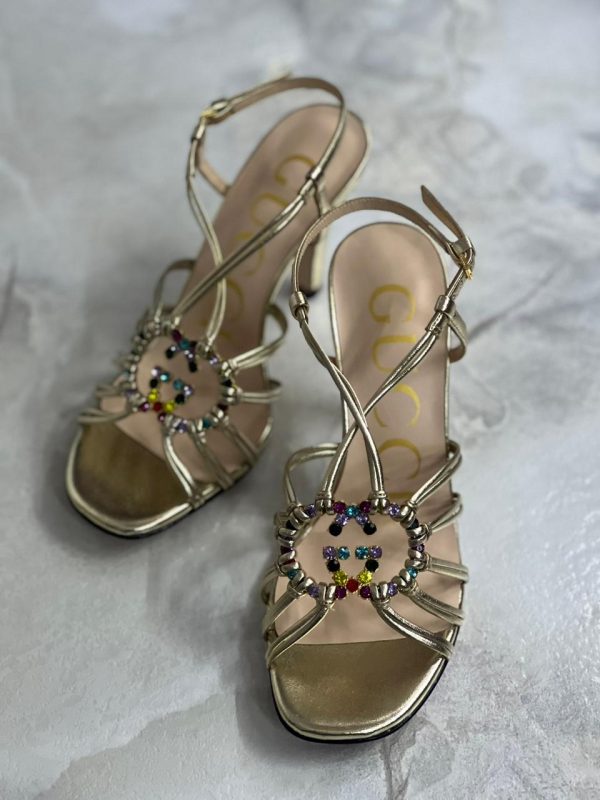 Gucci Isla Leather Strappy Slingback Sandals - Image 4