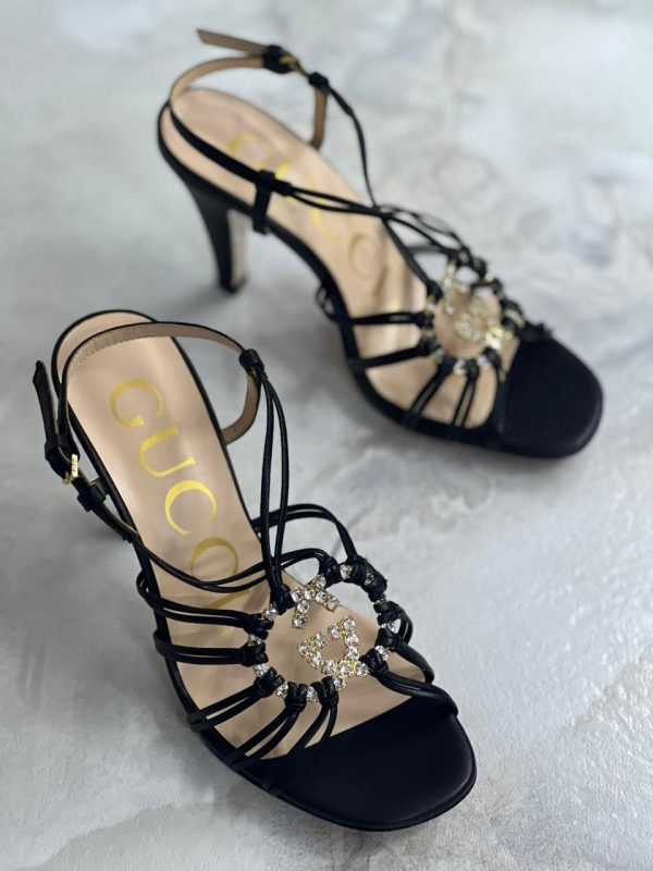Gucci Isla Leather Strappy Slingback Sandals - Image 3