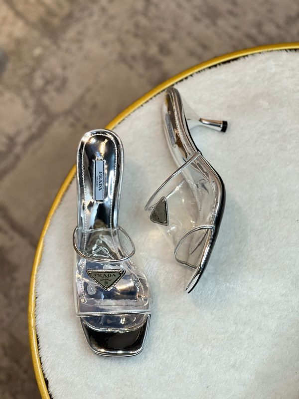 Prada Plexiglas And Patent Leather Sandals - Image 3