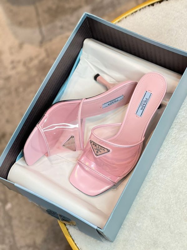 Prada Plexiglas And Patent Leather Sandals - Image 2