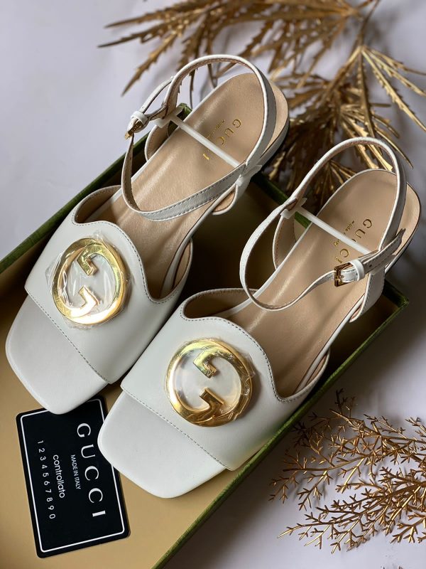 Gucci Blondie Leather Sandals - Image 3
