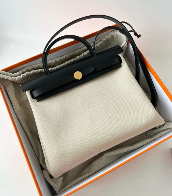 Hermes Her Bag Pm Black Cream