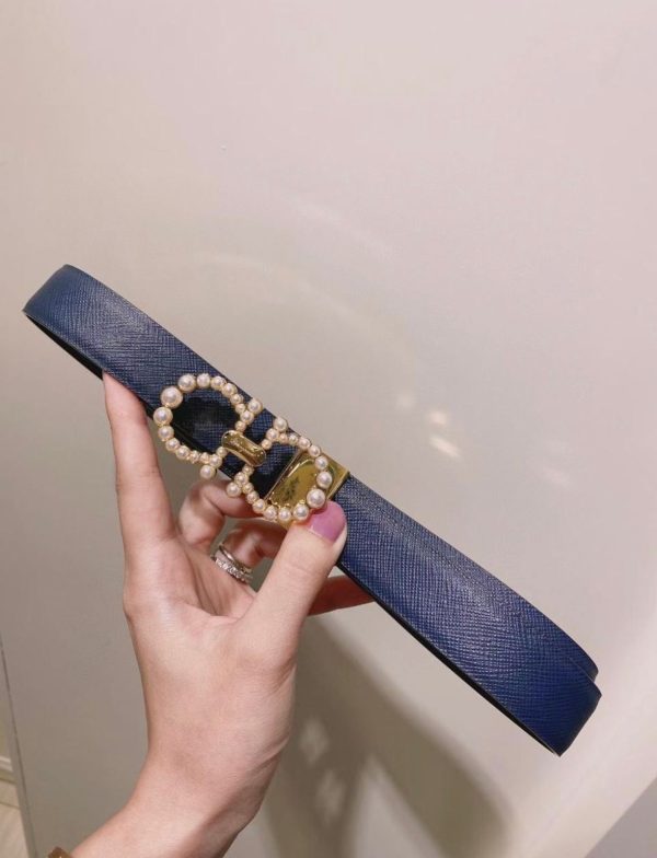 Ferragamo Gancini Embellished Leather Belt - Image 2