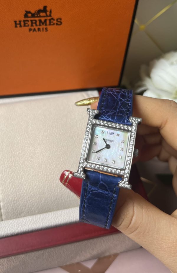 Hermes Heure H In Stainless Steel With Diamond - Image 11