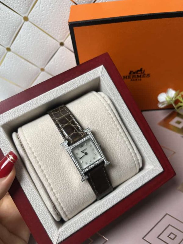 Hermes Heure H In Stainless Steel With Diamond - Image 14