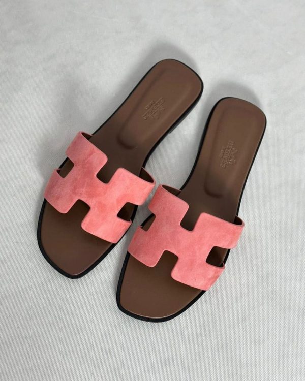 Hermes Two Tone Oran Sandals - Image 2