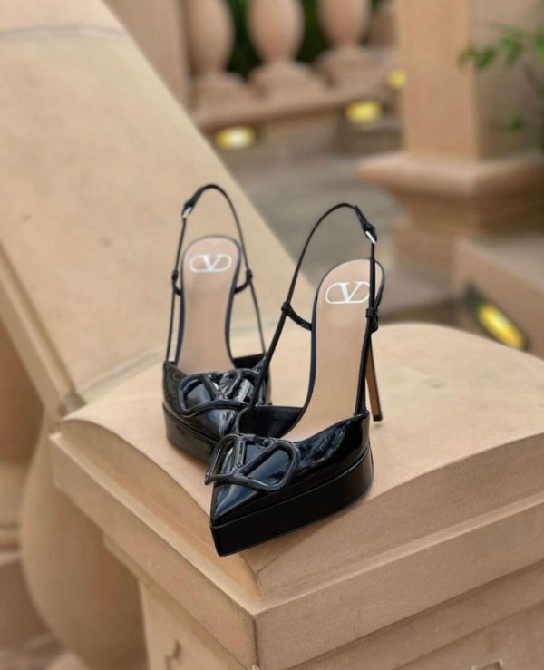 Valentino Garavani Vlogo Medallion Slingback Pumps