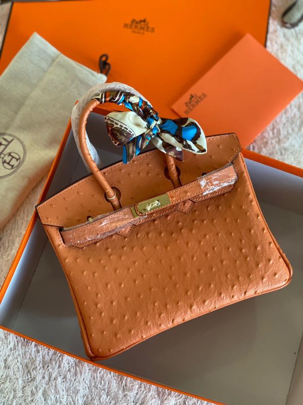 Hermes Shiny Crocodile Embossed Leather Handbag - Image 6