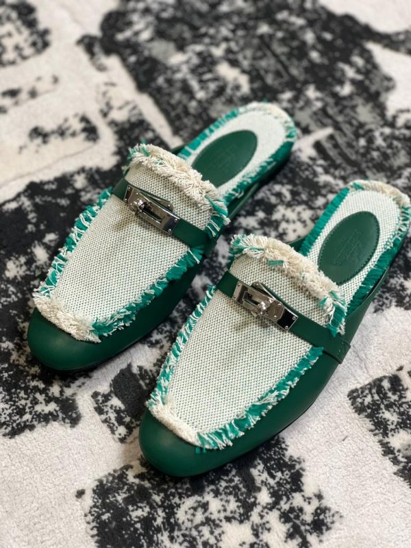 Hermes Cloth Oz Mule Sandals
