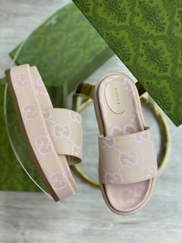 Gucci Gg Maxi Canvas Platform Slides - Image 6
