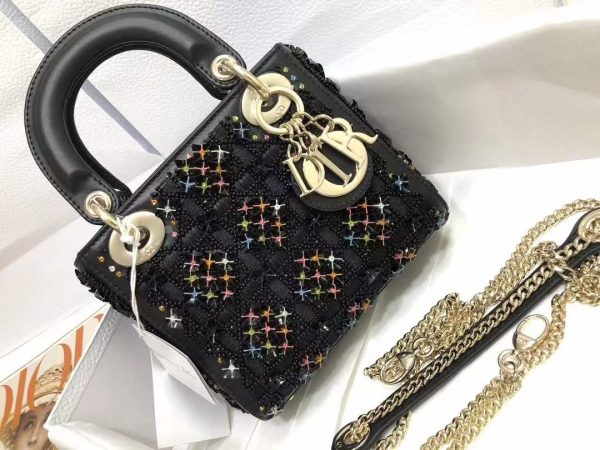Dior Lady Dior Gold Pearl Bag - Image 4