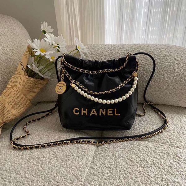 Chanel 22 Mini With Pearl Black Bag