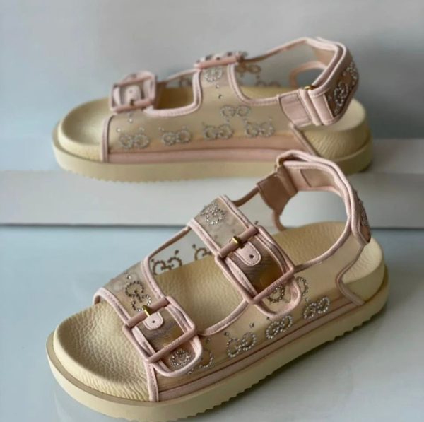 Women's GG Sandal With Crystals - Image 2